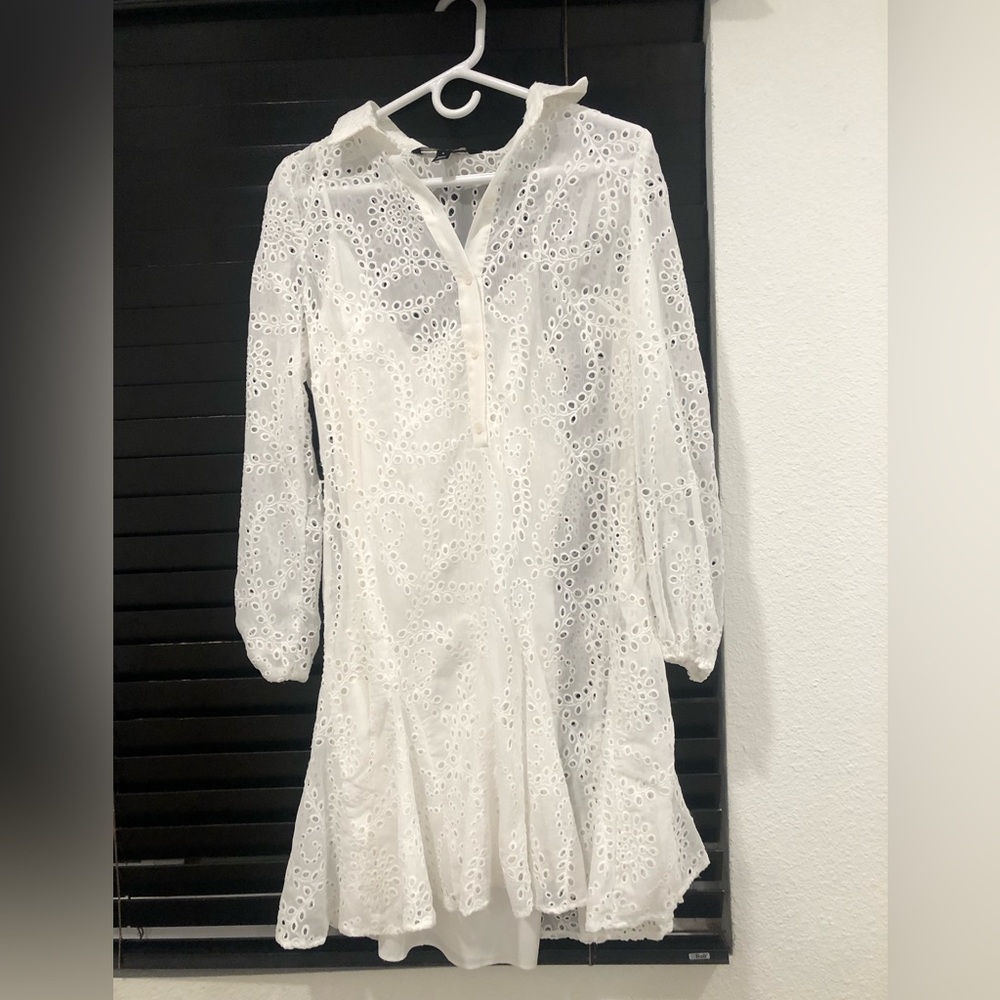 White House Black Market Petite White Eyelet Dress—sold out in stores!